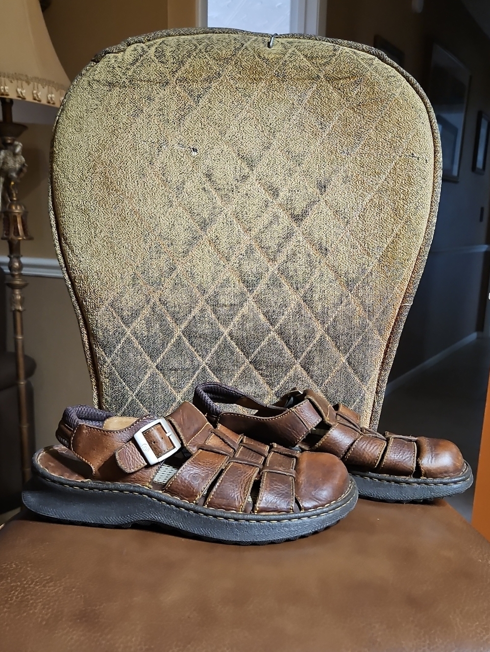 Born Brown Leather Sport Fisherman Sandals Shoes Y2K